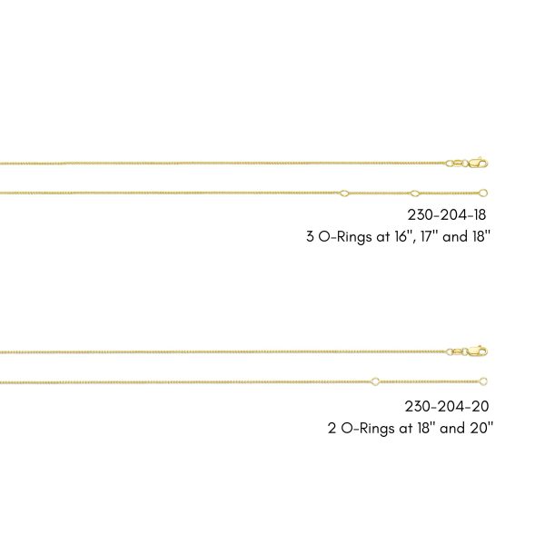 14K Yellow Gold 0.9mm Stationed Adjustable (3 O-Ring) Diamond Cut Round Wheat Chain <br />230-204