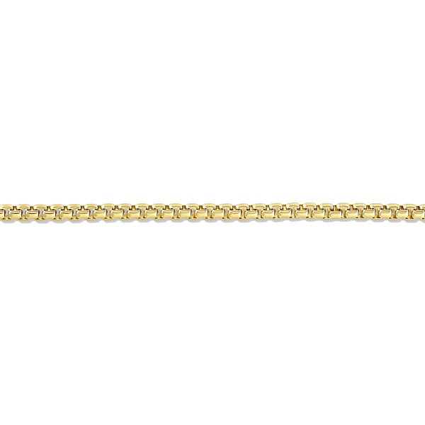 14K Yellow Gold 3.5mm Solid Round Box Chain <br />256-350