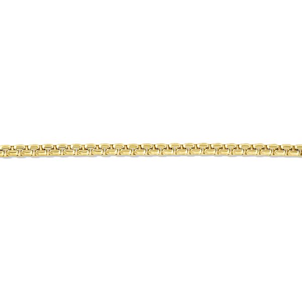 14K Yellow Gold 4.0mm Solid Round Box Chain <br />256-400