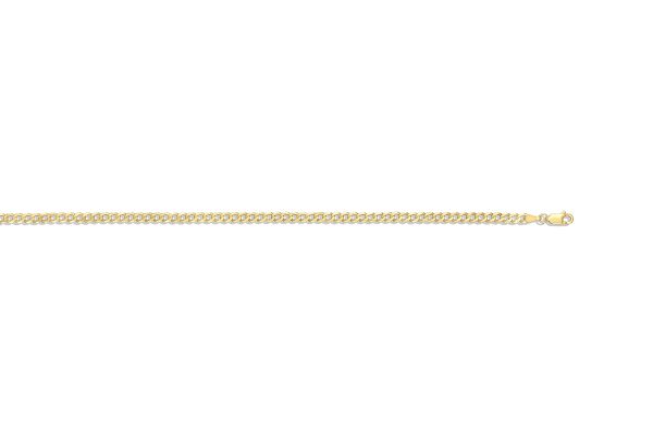 14K Yellow Gold 3.8mm Solid Curb Link <br />304-100