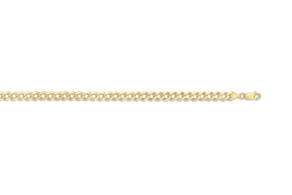 14K Yellow Gold 7.34mm Solid Curb Link <br />304-180