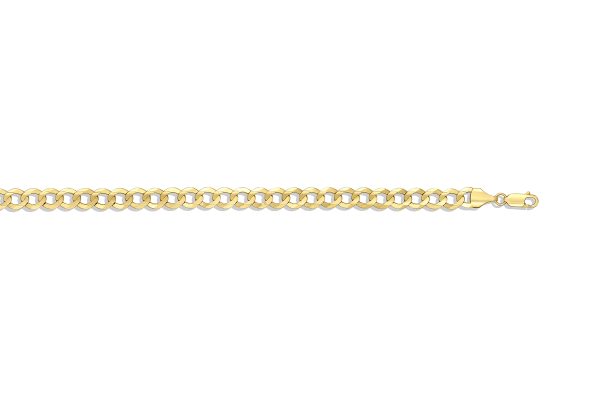 14K Yellow Gold 8.35mm Solid Curb Link <br />304-210