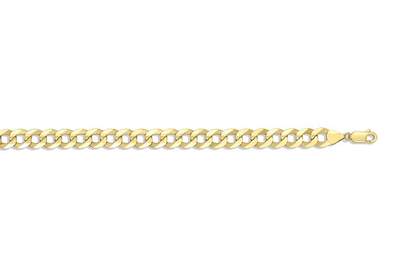 14K Yellow Gold 11.46mm Solid Curb Link <br />304-280