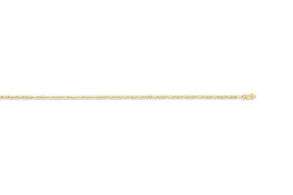 14K Yellow Gold 2.4mm Figaro Link <br />306-060