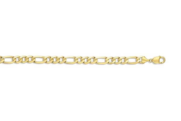 14K Yellow Gold 10.2mm Figaro Link <br />306-250
