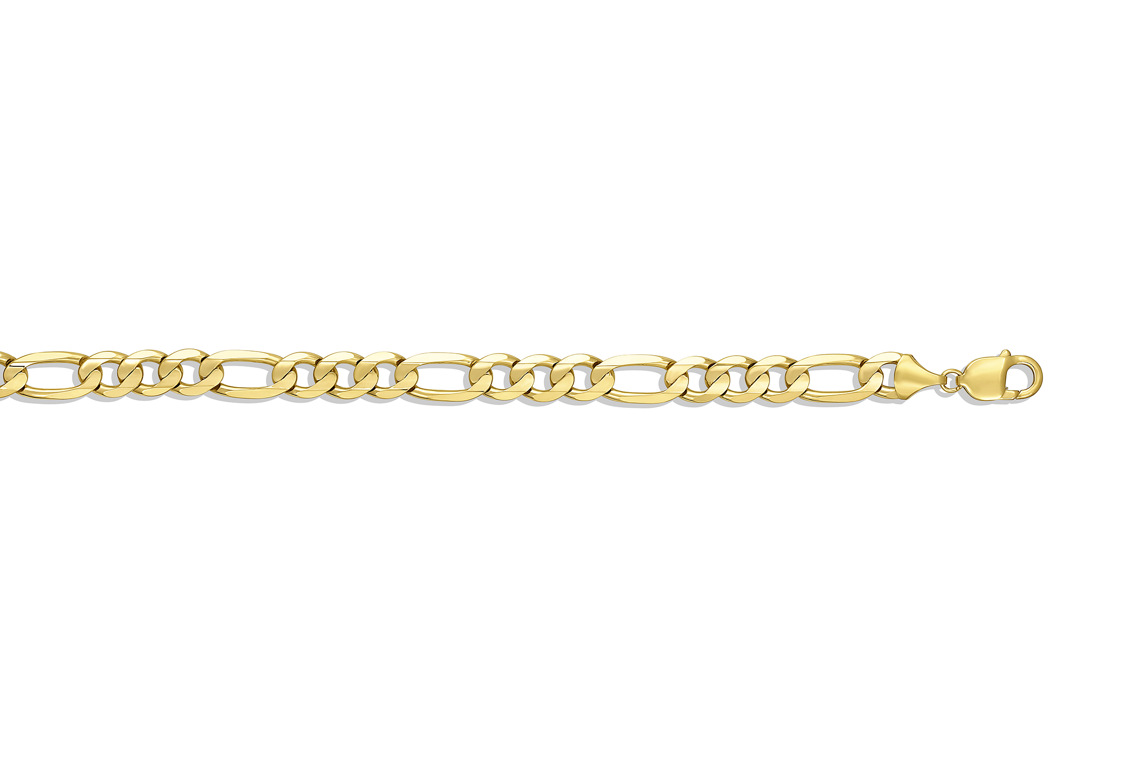 14K Yellow Gold 10.2mm Figaro Link <br />306-250