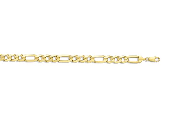 14K Yellow Gold 11.2mm Figaro Link <br />306-280