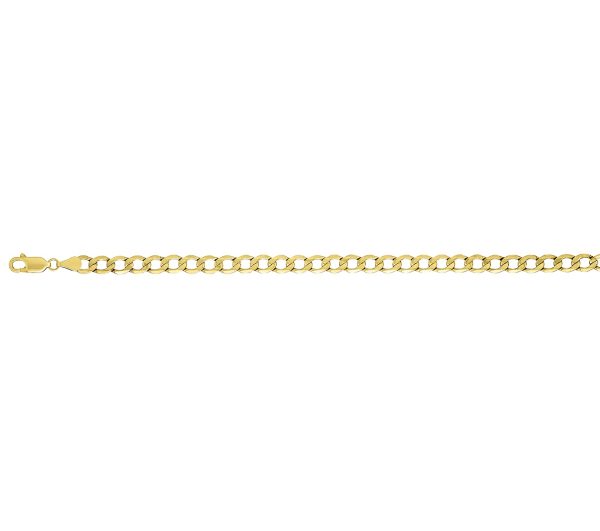 14K Yellow Gold 6.7mm Semi-Solid Curb Link <br />334-150