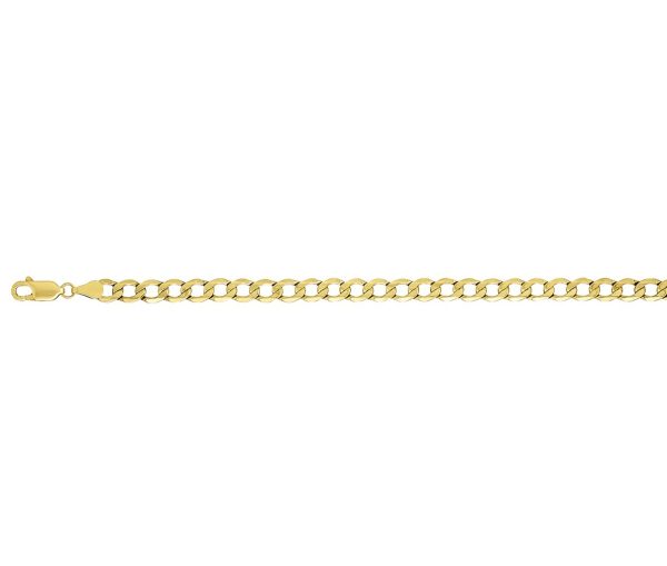 14K Yellow Gold 8.1mm Semi-Solid Curb Link <br />334-180