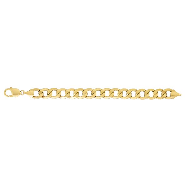 14K Yellow Gold 11.3mm Semi-Solid Curb Link <br />334-250