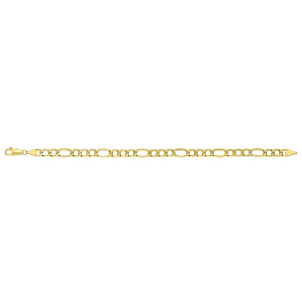 14K Yellow Gold 5.8mm Semi-Solid Figaro Link <br />336-120