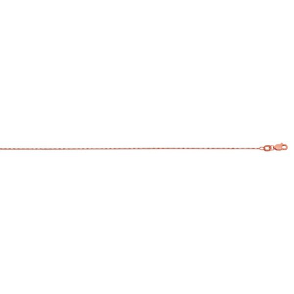 14K Rose Gold 0.51mm Box Chain  <br />356-041