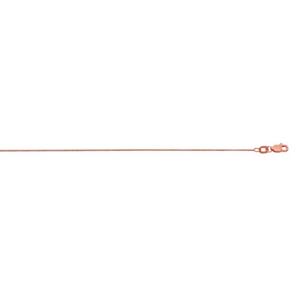 14K Rose Gold 0.85mm  Box Chain  <br />356-058