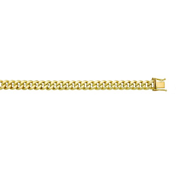 14K Yellow Gold 6.7mm Semi-Solid Miami Cuban Link <br />364-180