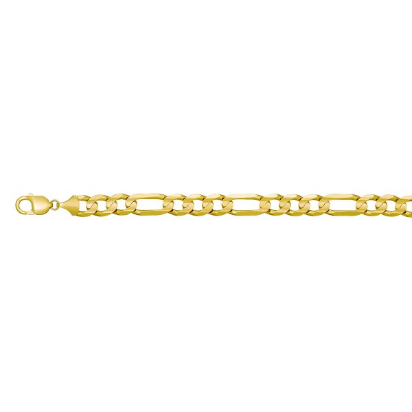 10K Yellow Gold 11.2mm Solid Figaro Link <br />369-280