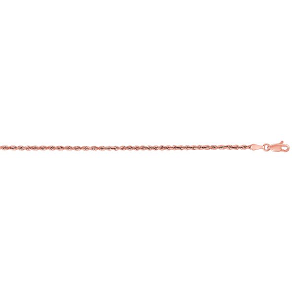 10K Rose Gold 3.0mm Diamond Cut Rope <br />377-023