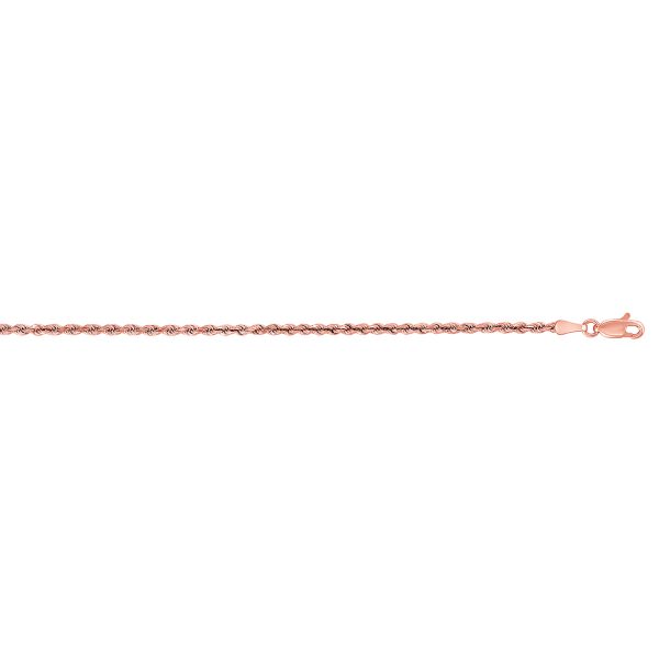 14K Rose Gold 2.5mm Diamond Cut Rope <br />378-018