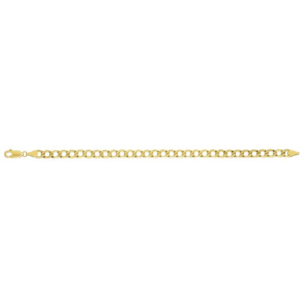 10K Yellow Gold 5.1mm Semi-Solid Curb Link <br />379-120