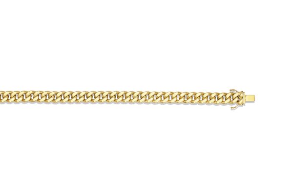 10K Yellow Gold 9.5mm Semi-Solid Miami Cuban Link <br />383-250