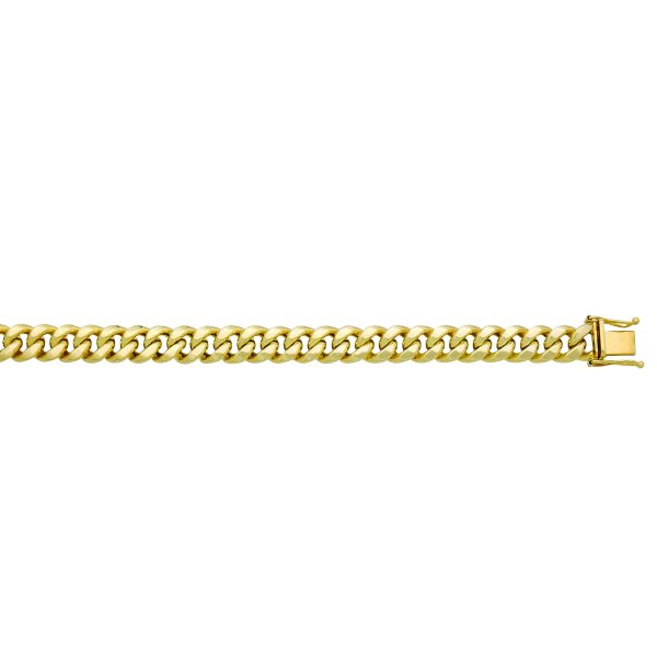 10K Yellow Gold 11.3mm Semi-Solid Miami Cuban Link <br />383-280