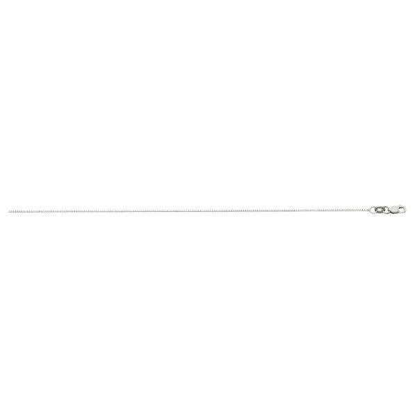 10K White Gold 0.85mm Box Chain <br />457-058