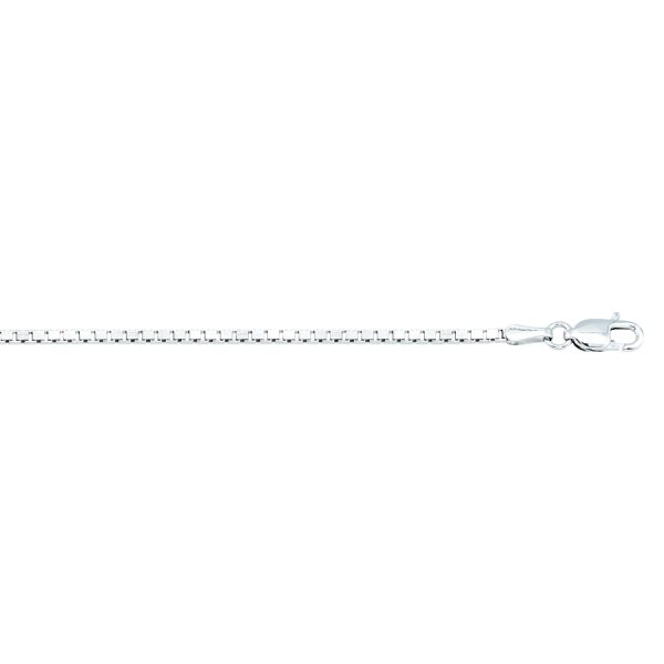 10K White Gold 1.4mm Box Chain <br />457-086