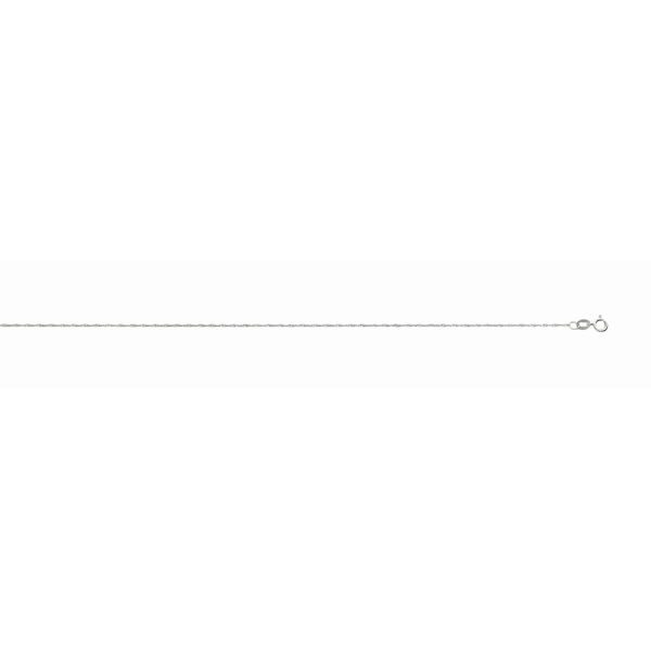 14K White Gold 1.0mm Classic Singapore Chain <br />458-016