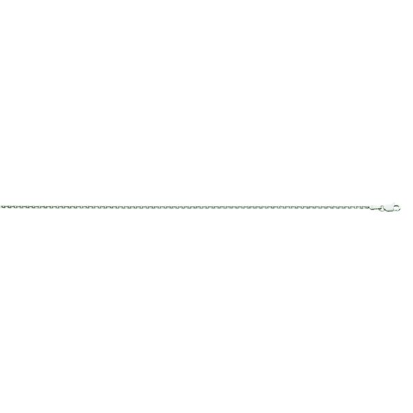 10K White Gold 1.7mm Diamond Cut Cable Chain <br />461-040