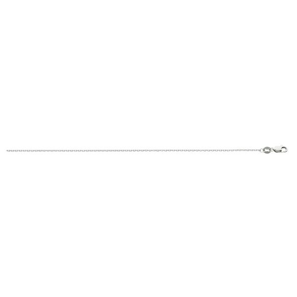 10K White Gold 1.3mm Diamond Cut Cable Chain <br />461-332