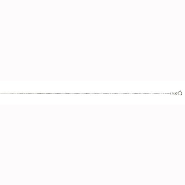 14K White Gold 0.68mm Cable Chain with 4.5mm Spring Ring <br />462-013