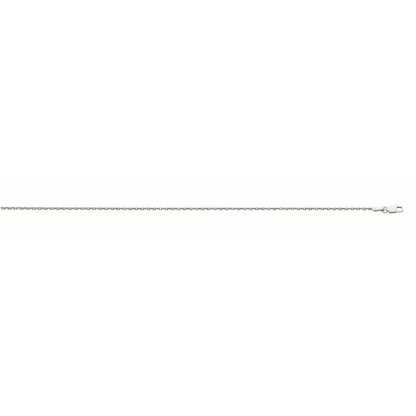 14K White Gold 1.7mm Diamond Cut Cable Chain <br />462-040