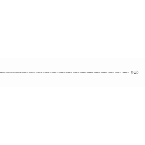 14K White Gold 1.5mm Non-Diamond Cut Cable Chain <br />462-301