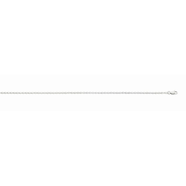 14K White Gold 1.9mm Diamond Cut Semi-Solid Rolo Chain <br />462-318
