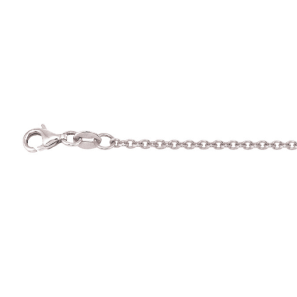 14K White Gold 3.2mm Non-Diamond Cut Cable Chain (Designer Rolo) <br />462-320