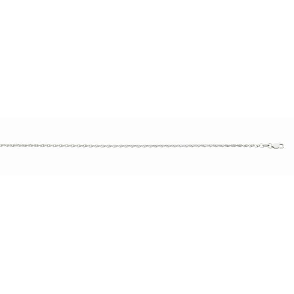14K White Gold 2.0mm Fancy Designer Rope Chain <br />462-324