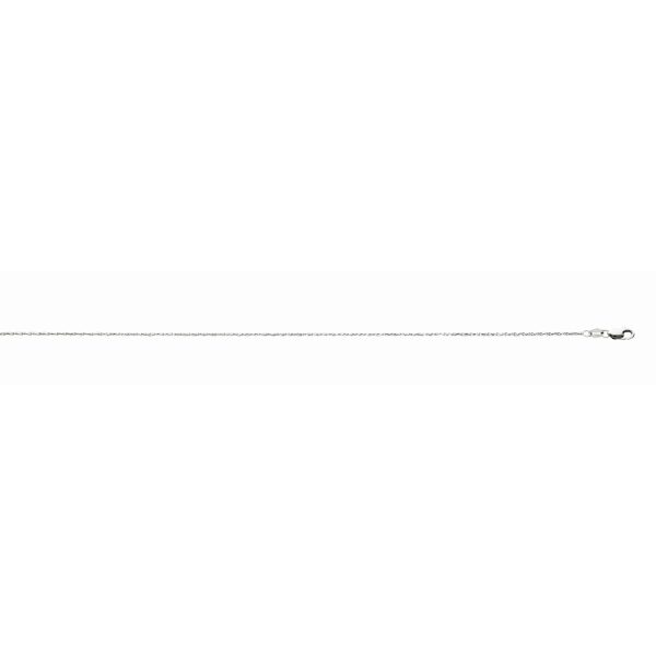 14K White Gold 0.98mm Diamond Cut Celebrity Chain (Rounded Lomakina) <br />462-325