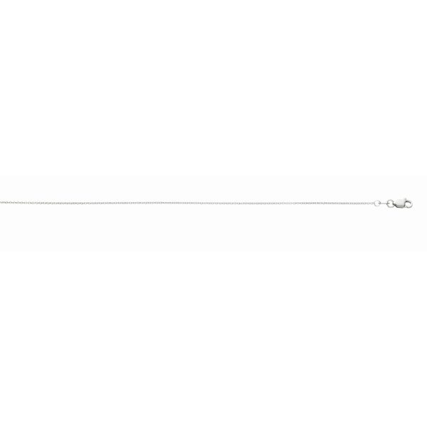 14K White Gold 1.0mm Non-Diamond Cut Cable Chain <br />462-328