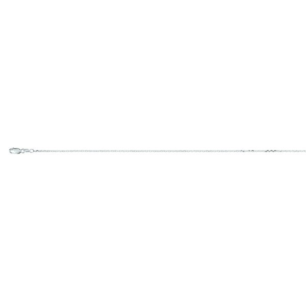 14K White Gold 1.3mm Diamond Cut Cable Chain <br />462-332