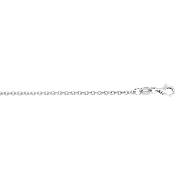 14K White Gold 1.8mm Non-Diamond Cut Cable Chain <br />462-338