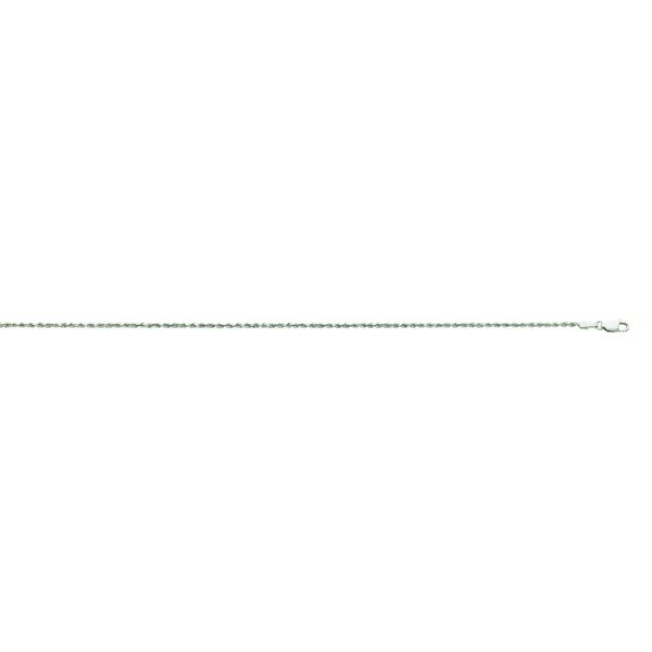10K White Gold 1.5mm Diamond Cut Rope <br />477-012