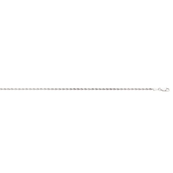 10K White Gold 2.5mm Diamond Cut Rope <br />477-018