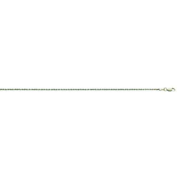 14K White Gold 1.9mm Diamond Cut Rope <br />478-014
