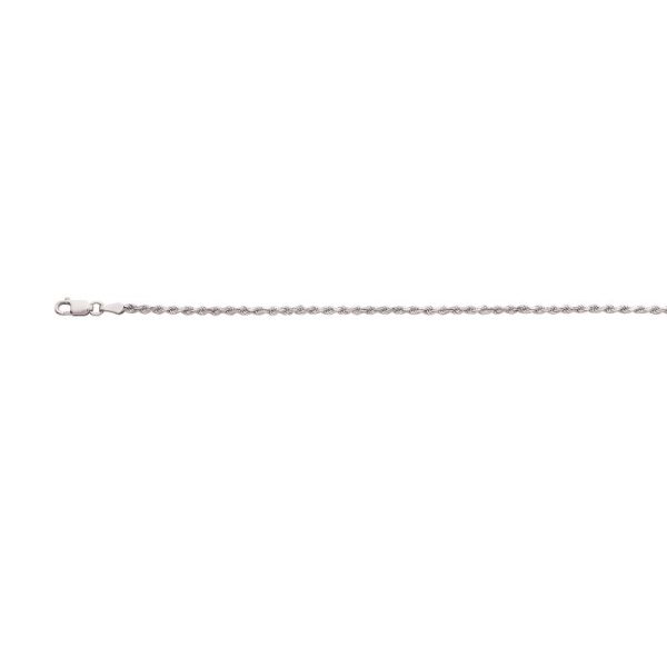 14K White Gold 2.1mm Diamond Cut Rope <br />478-016