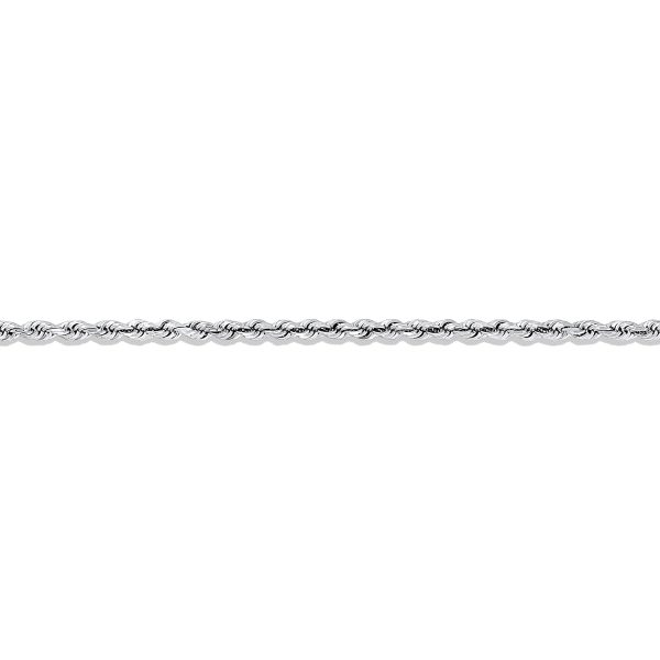 14K White Gold 2.5mm Diamond Cut Rope <br />478-018