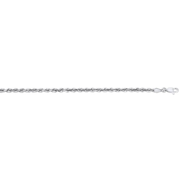 14K White Gold 3.0mm Diamond Cut Rope <br />478-023