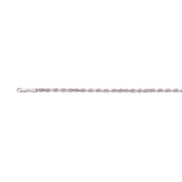 14K White Gold 4.0mm Diamond Cut Rope <br />478-030