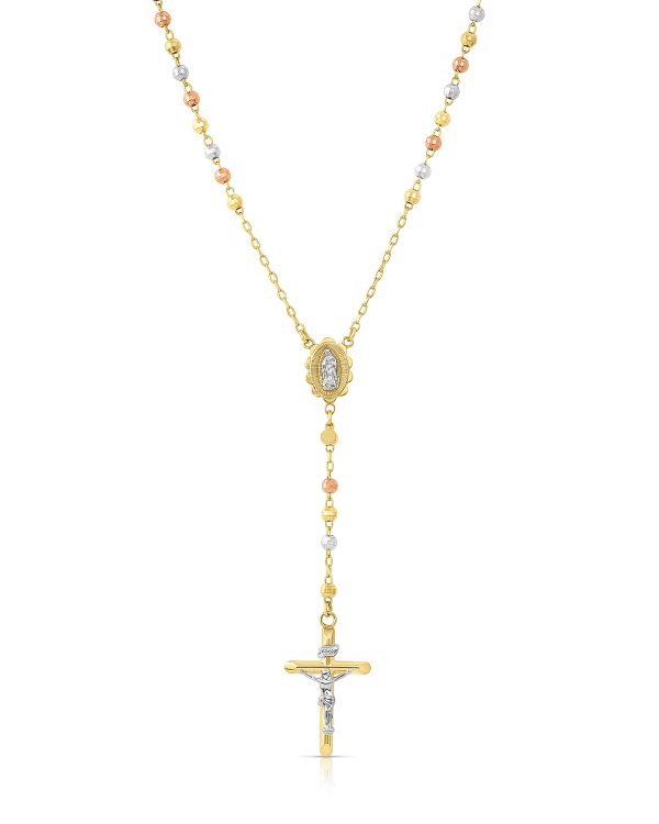 10K Tri-Color Rosary Bead <br />771-0001