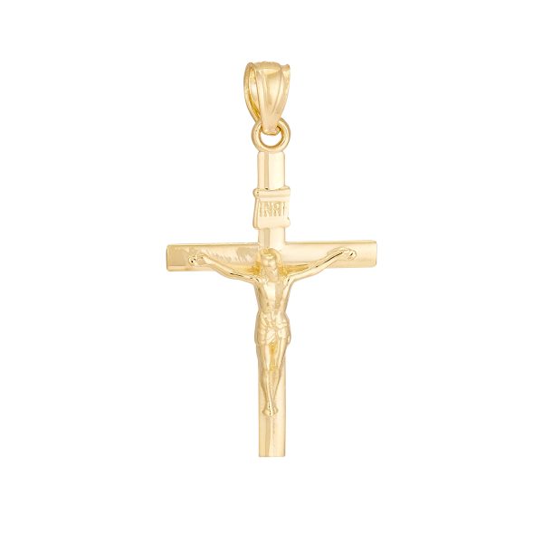 10K Yellow Gold Classic INRI Crucifix - Small <br />771-0008