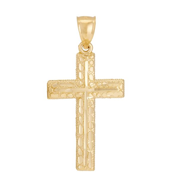 10K Yellow Gold Mosaic Style Cross <br />771-0013