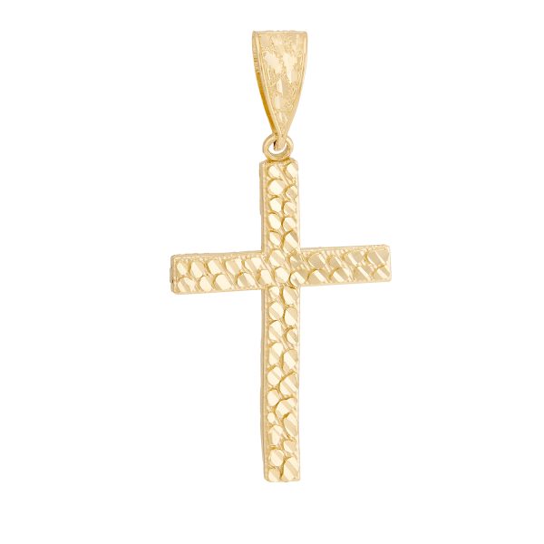 10K Yellow Gold Mosaic Style Cross <br />771-0023